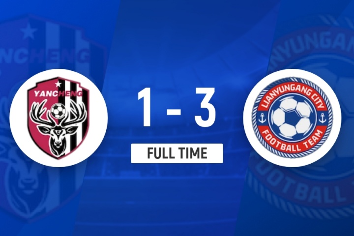 苏超-盐城主场1-3连云港 张骋双响嵇皓翔破门童心建功