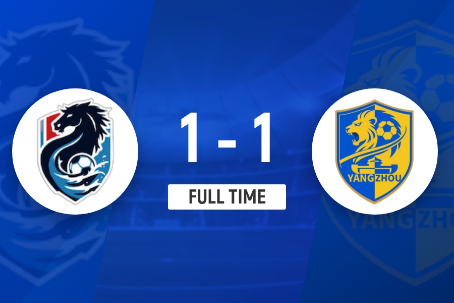 淮安队1-1扬州队 徐君何健点射梁皓然染红